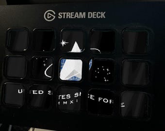 US Space Force Flag Stream Deck Screensaver, Animated Waving Flag GIF, Elgato MK2 XL Plus, Instant Digital Download