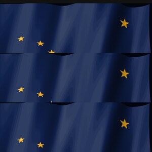Alaska-Flagge als Stream-Deck-Bildschirmschoner, animierte wehende Flagge (GIF), Elgato MK2 XL Plus, sofortiger digitaler Download Bild 4