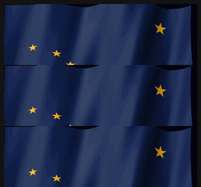 Alaska-Flagge als Stream-Deck-Bildschirmschoner, animierte wehende Flagge (GIF), Elgato MK2 XL Plus, sofortiger digitaler Download Bild 4
