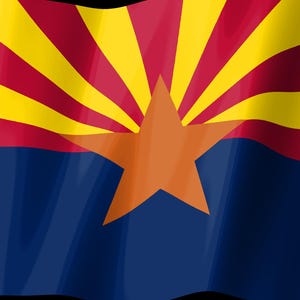Skärmsläckare för Arizonas flagga, animerad GIF med viftande flagga, Elgato MK2 XL Plus, omedelbar digital nedladdning bild 2