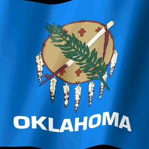 Oklahoma Flag Stream Deck Screensaver, Animated Waving Flag GIF, Elgato MK2 XL Plus, Instant Digital Download image 2