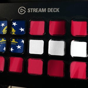 Georgia-Flagge als Stream-Deck-Bildschirmschoner, animierte wehende Flagge (GIF), Elgato MK2 XL Plus, sofortiger digitaler Download Bild 1