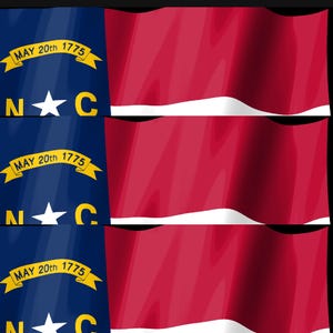 Skärmsläckare för North Carolina Flag Stream Deck, animerad GIF med viftande flagga, Elgato MK2 XL Plus, omedelbar digital nedladdning bild 4