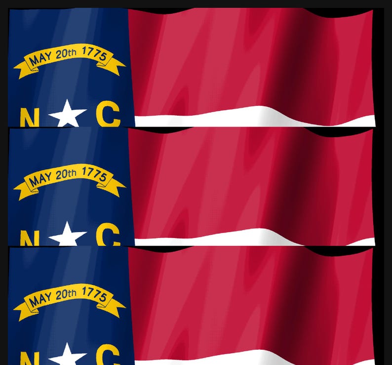 Skärmsläckare för North Carolina Flag Stream Deck, animerad GIF med viftande flagga, Elgato MK2 XL Plus, omedelbar digital nedladdning bild 4