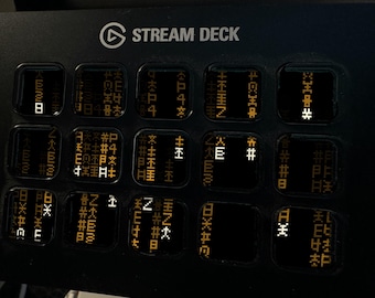 Wygaszacz ekranu Ember Rain Stream Deck, animowany GIF Amber Falling Code, Elgato MK2 XL Plus