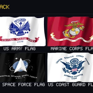 US Military Flag Pack Stream Deck Screensaver, Animated Army Navy Air Force Marines GIF, Elgato MK2 XL Plus image 2