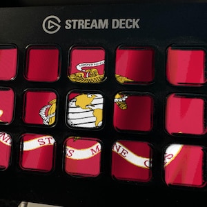 Marine Corps Flag Stream Deck Screensaver, Animated Waving Flag GIF, Elgato MK2 XL Plus, Instant Digital Download image 1