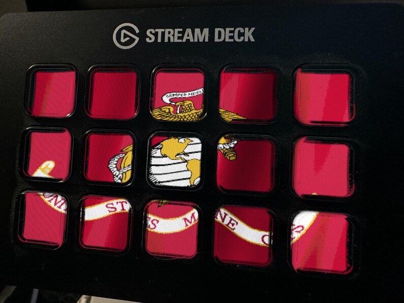 Marine Corps Flag Stream Deck Screensaver, Animated Waving Flag GIF, Elgato MK2 XL Plus, Instant Digital Download image 1