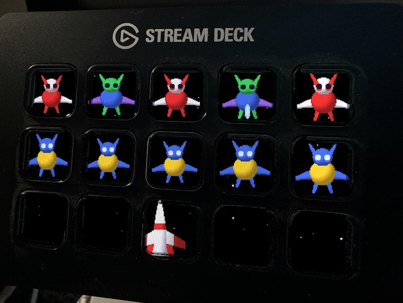 Alien Swarm Stream Deck Bildschirmschoner, animiertes Retro-Arcade-GIF, Elgato MK2 XL Plus Bild 1