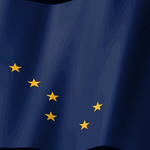 Alaska-Flagge als Stream-Deck-Bildschirmschoner, animierte wehende Flagge (GIF), Elgato MK2 XL Plus, sofortiger digitaler Download Bild 2