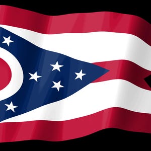 Ohio-Flagge als Stream Deck-Bildschirmschoner, animierte wehende Flagge (GIF), Elgato MK2 XL Plus, sofortiger digitaler Download Bild 2