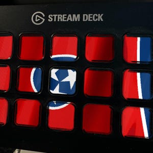 Tennessee-Flagge als Stream-Deck-Bildschirmschoner, animierte wehende Flagge (GIF), Elgato MK2 XL Plus, sofortiger digitaler Download Bild 1