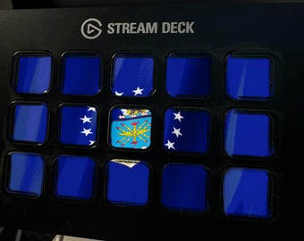 US Air Force Flag Stream Deck Screensaver, Animated Waving Flag GIF, Elgato MK2 XL Plus, Instant Digital Download