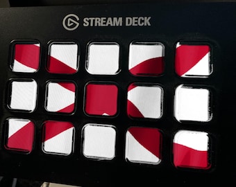 Alabama-Flagge als Stream Deck-Bildschirmschoner, animierte wehende Flagge (GIF), Elgato MK2 XL Plus, sofortiger digitaler Download