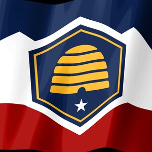 Utah-Flagge als Stream-Deck-Bildschirmschoner, animierte wehende Flagge (GIF), Elgato MK2 XL Plus, sofortiger digitaler Download Bild 2
