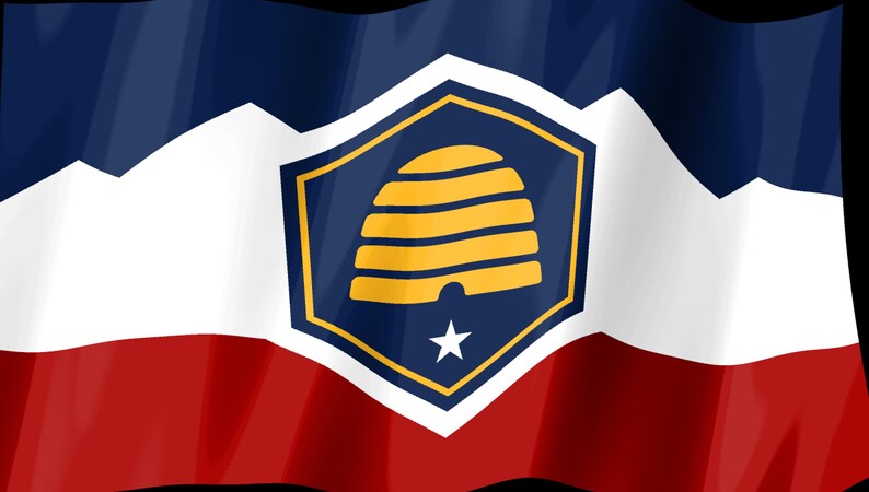 Utah-Flagge als Stream-Deck-Bildschirmschoner, animierte wehende Flagge (GIF), Elgato MK2 XL Plus, sofortiger digitaler Download Bild 2
