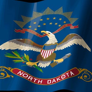 North Dakota Flag Stream Deck Screensaver, Animated Waving Flag GIF, Elgato MK2 XL Plus, Instant Digital Download image 2