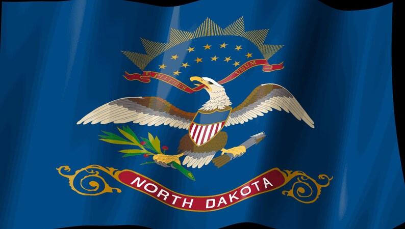 North Dakota Flag Stream Deck Screensaver, Animated Waving Flag GIF, Elgato MK2 XL Plus, Instant Digital Download image 2