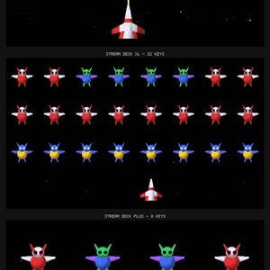 Alien Swarm Stream Deck Bildschirmschoner, animiertes Retro-Arcade-GIF, Elgato MK2 XL Plus Bild 3