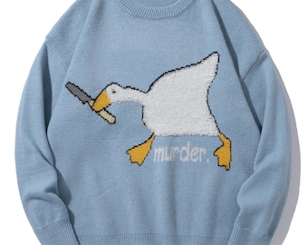 Goose Sweater - Funny Goose trui - Komische Trui - Geborduurde Trui - Streetwear - Mode -