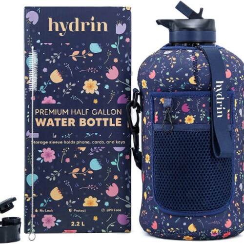 2 Liter Water Bottle With Sleeve and Covered Straw Lid BPA Etsy Canada