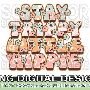Stay Trippy Little Hippie PNG, Retro PNG, Psychedelische PNG, Sublimation png, Digitaler Download
