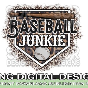 Baseball Junkie Sublimation, Baseball Junkie PNG, Baseball PNG, Baseball Sublimation