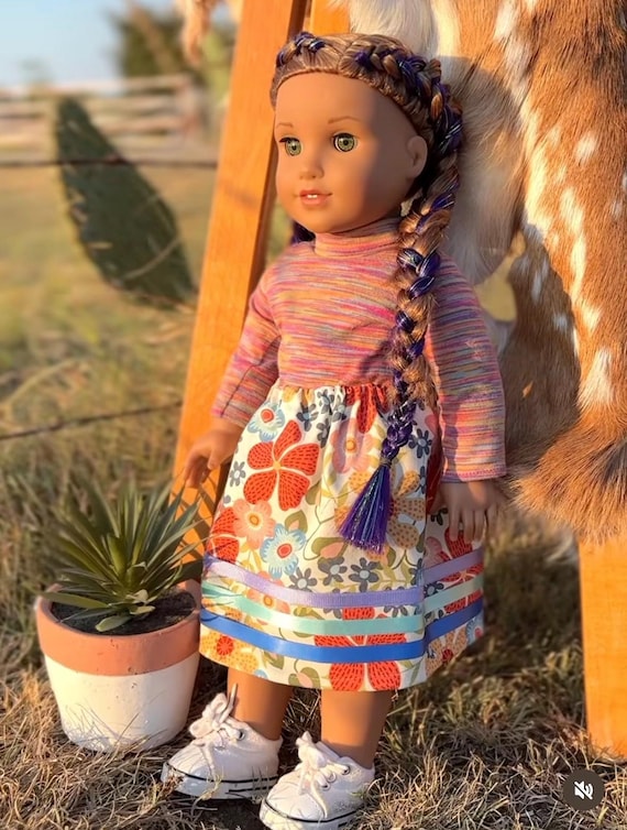 Native Ribbon Skirts for American Girl Dolls | Handmade Indigenous-Inspired Doll Clothing | 18-Inch Doll Outfit | Cultural Heritage Skirt