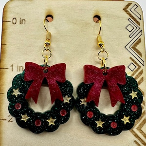 Christmas Wreath Earrings