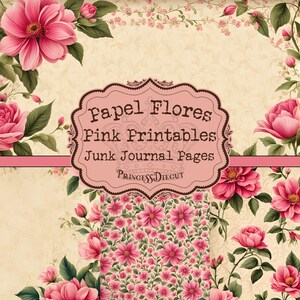 Printable Junk Journal Pages, Digital Paper | Backgrounds, Journaling Pages