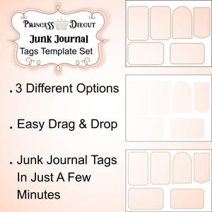 Junk Journal Tag Templates: Vintage Frames, Ephemera DIY (PDF Download)