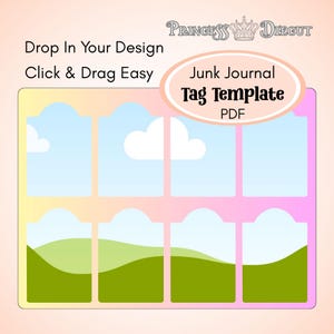 Bearbeitbare Junk Journal Tag Vorlage: Canva Ephemera, Scrapbook DIY (Instant Download PDF)