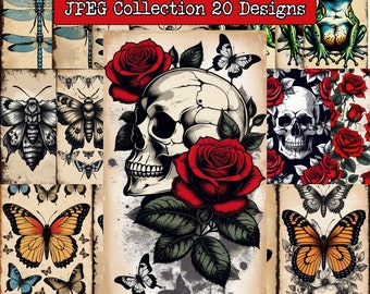Printable Gothic Retro Bookmark PNGs Cricut | Digital Download JPEG