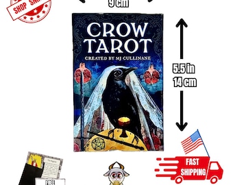 Crow Tarot Deck with Booklet Created by MJ Cullinane For Study and Learning Tarot Card Reading ~ New Sealed. Beautiful Crow Illustrated Deck
