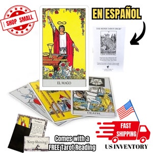 Mazo de Cartas del Tarot Rider Waite Original e Instrucciones en Español