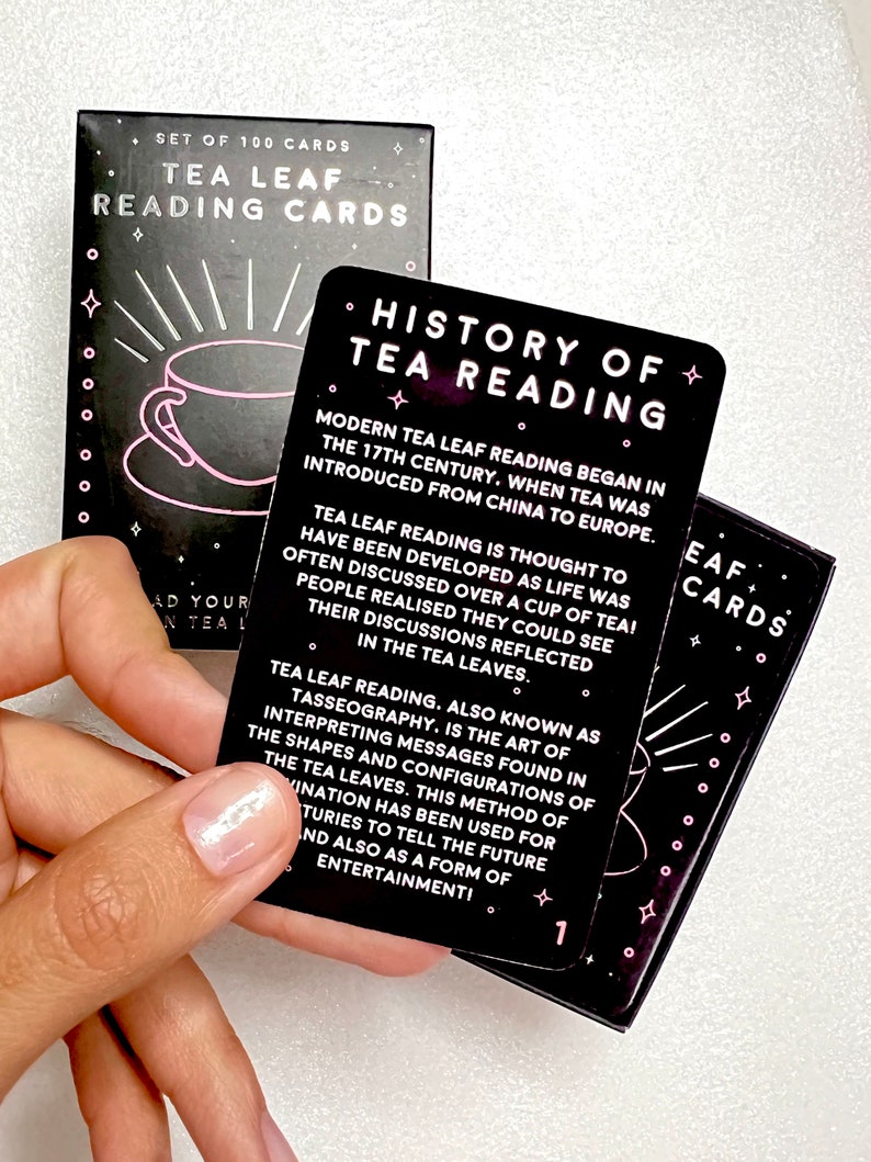 Tea Time Prediction Infolinity Tea Leaf Reading Cards - Set of 100 Cards to Learn How to Read Tea ...