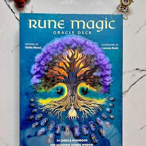 Rune Magic Oracle Deck Giulia Manzi Lorena Assisi, Norse Runes Cards for Divination, Witchy Gift, Nordic Wisdom Spiritual Guidance Tarot