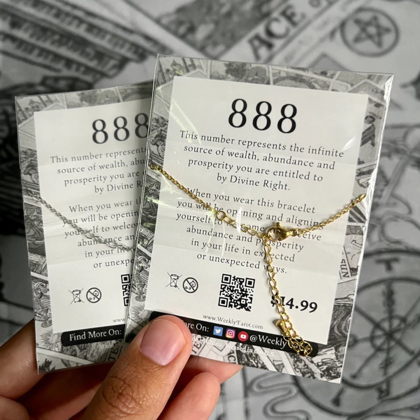 888 Angel Number Bracelet ~ Stainless Steel Amulet for Abundance and ...