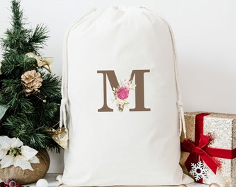 Drawstring Bag, Personalised Bag, Monogram Bag, Santa Sack, Custom Laundry Bag, Kids Toy Storage, Christmas Sack, Initial Drawstring Bag