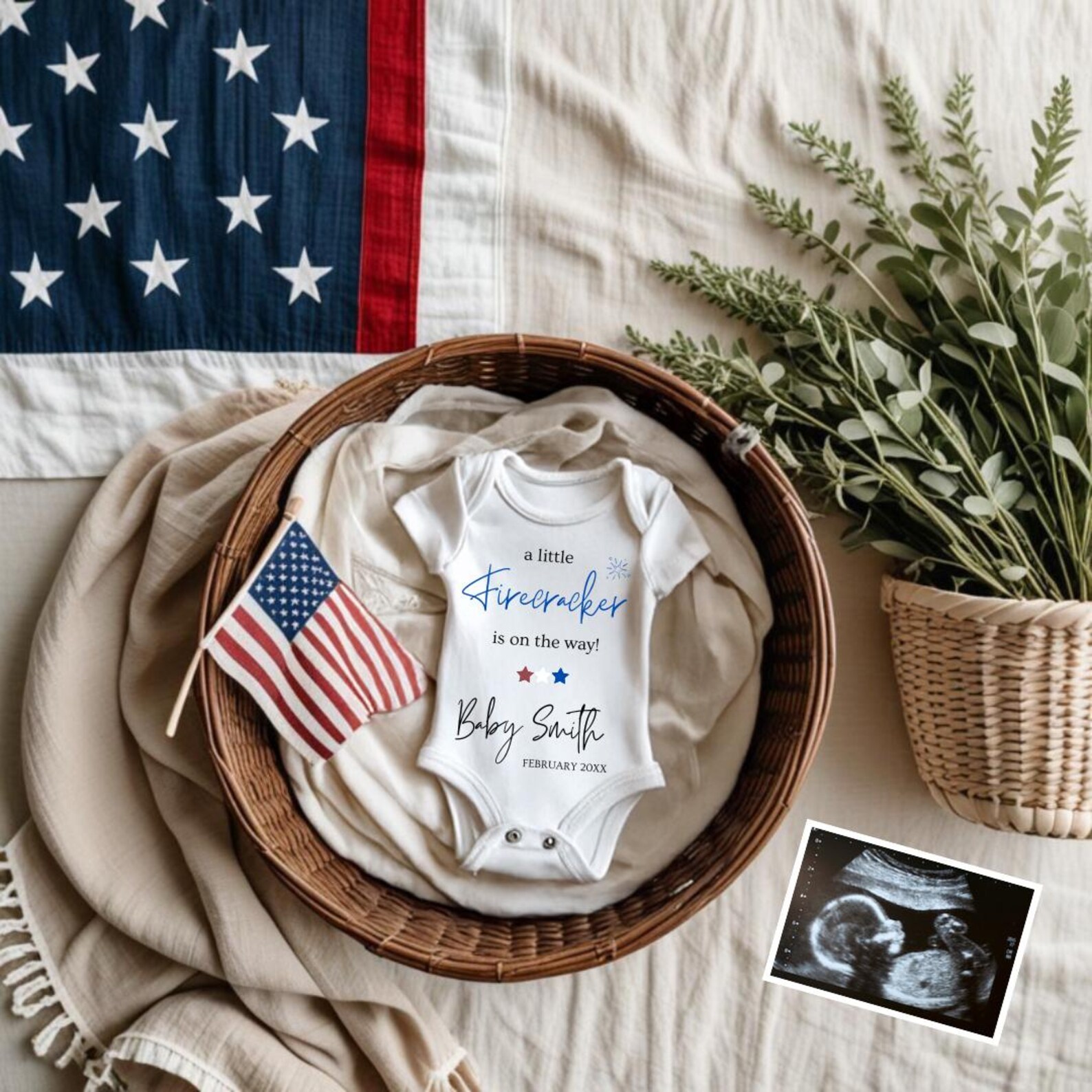 4th of July Pregnancy Announcement Digital Pregnancy Announcement ...