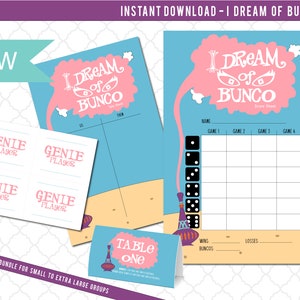I Dream of Bunco Set - Instant Download - Huge Bundle For A Variety of Group Sizes/Preferences