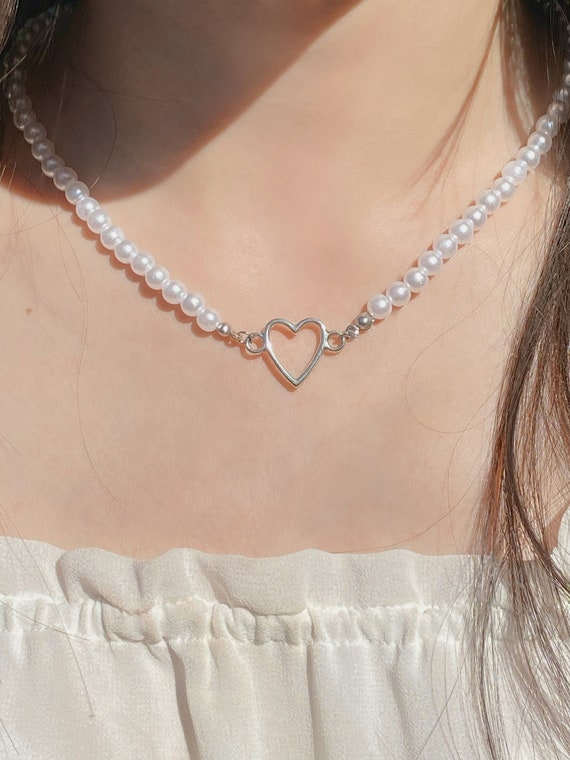 Buy Sweet Heart Mother Of Pearl Rose Gold Plated Sterling Silver Necklace  by Mannash™ Jewellery