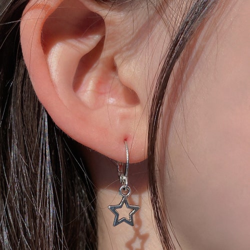 Starstruck Earrings Aesthetic Hoops Huggies Handmade Etsy