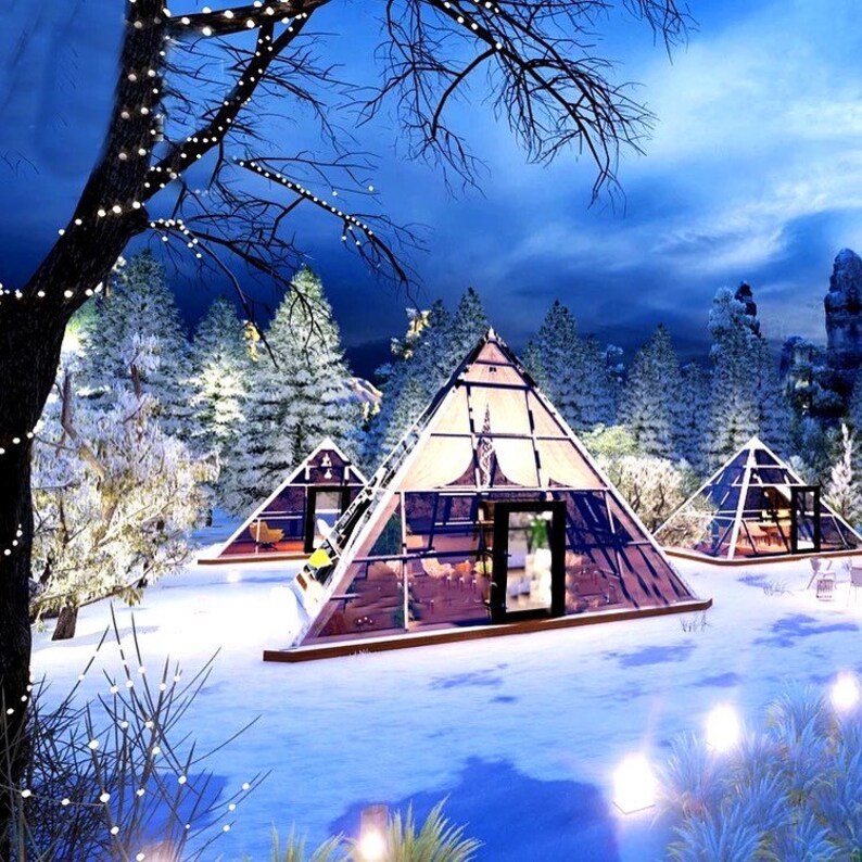 The Glass Pyramid Prefabricated House Greenhouse or Etsy