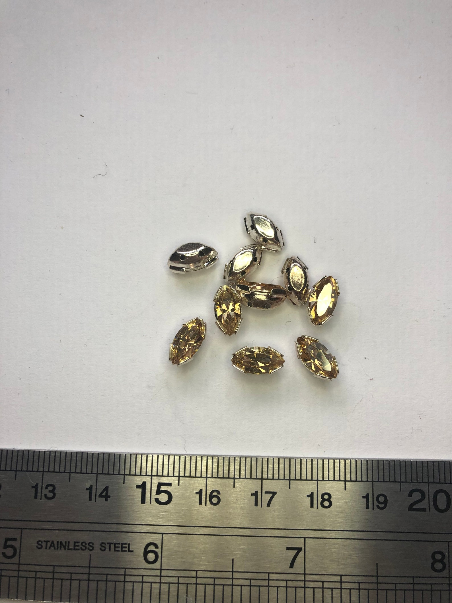 Swarovski Crystal 4228 Navette 10mm X 5mm X 10 Pcs in Golden Shade With