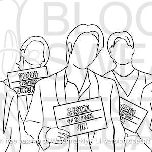 BTS OT7 Butter Line Art for Cricut/Silhouette