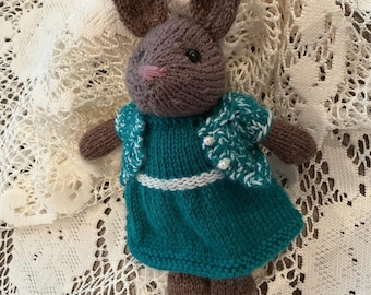Gestrickte Komfort Toy Bunny .. 7 "Hoch (bis zur Spitze des Kopfes).