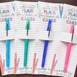 Teacher Gift | Back To School Gift for Teachers | Flair Pen | First Day Of School Gift | Useful Teacher Gift
