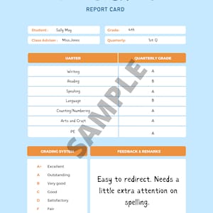 Report Card - Etsy