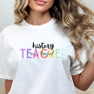 Personalized Teacher Tee Shirt